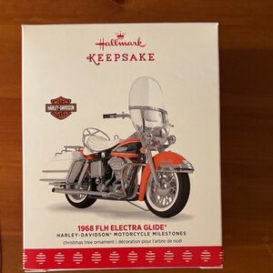 Hallmark Keepsake 1968 Electra Glide Ornament - Orange and Silver